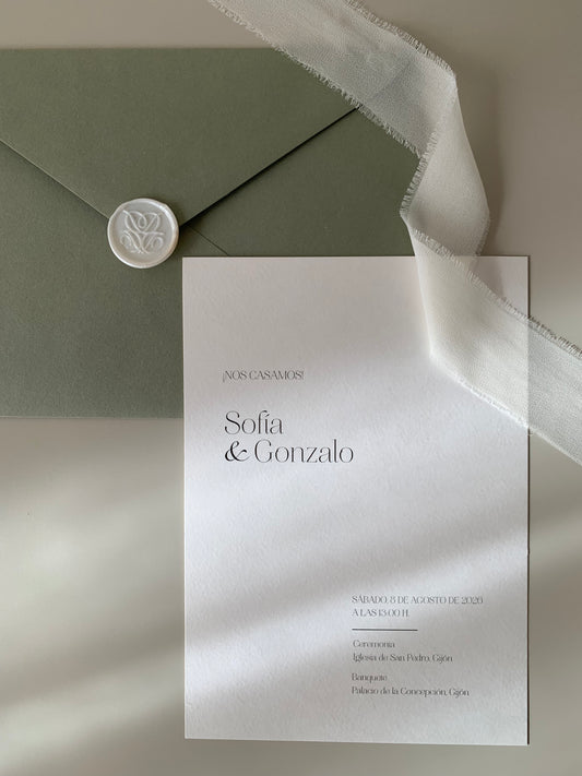 Invitación de boda Claire